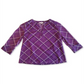 Charter Club Women's Plaid Split Neck Top Purple Size XX-Large