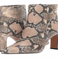 Steve Madden Women's Snake Print Jenn Pointed Toe Zip up Leather Booties Brown Size 7.5 M