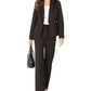 Le Suit Women's 1 Button Jacket Striped Pants Suit Black Size 6P
