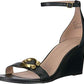 Coach Women's Odetta Wedge with Signature Buckle Black Size 8 B