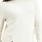 JM Collection Women's Mock Neck Round Hem Sweater Cream Size Large