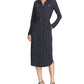 Ralph Lauren Women's Check Long Sleeve Collared Below the Knee Shirt Dress Blue Size X-Small