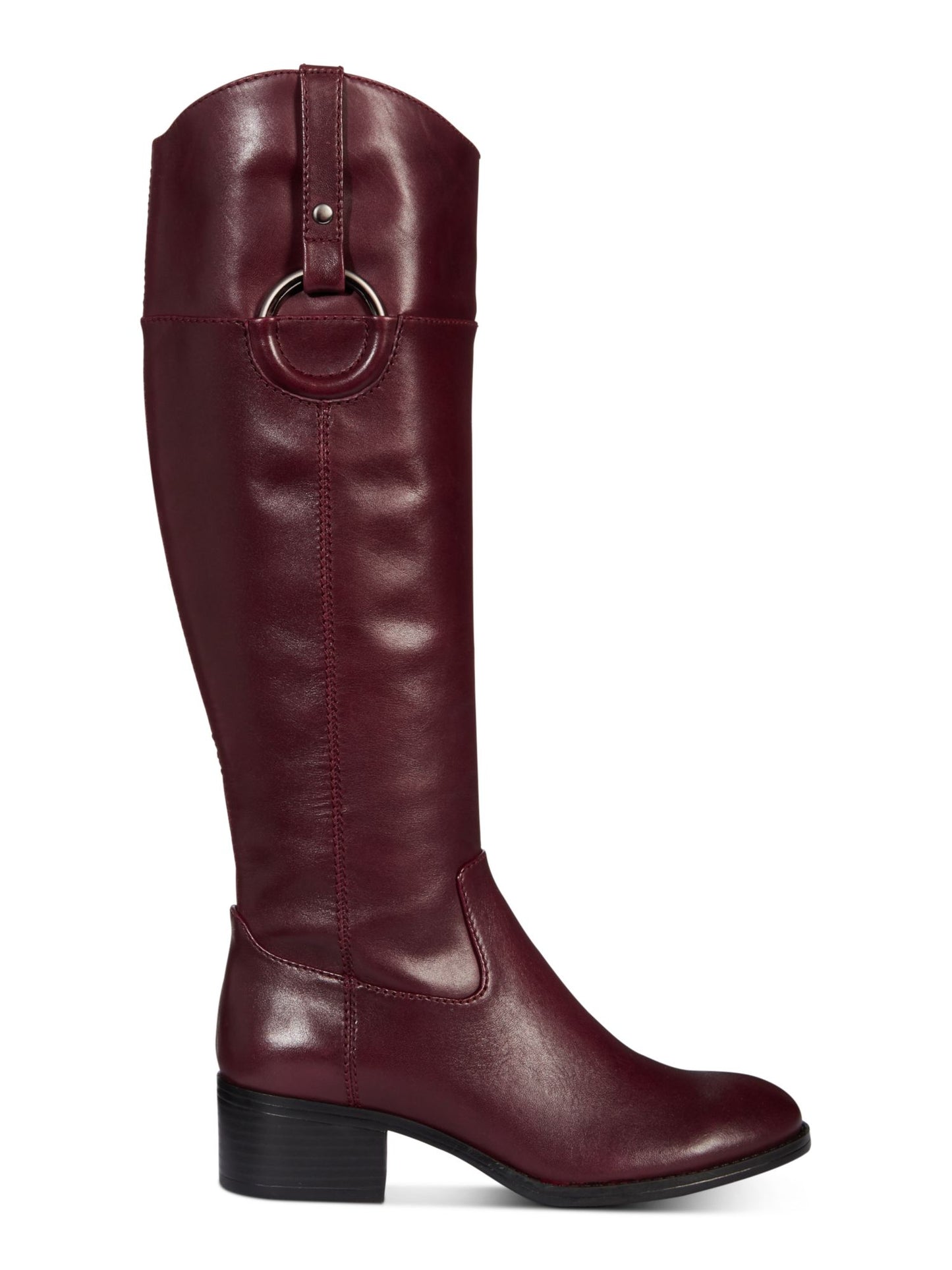 Alfani Women's Bexleyy Riding Wide-Calf Leather Boots Purple Red Size 7 M
