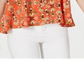 Style & Co Women's Printed Sleeveless High Low Swing Top Orange Size Petite M