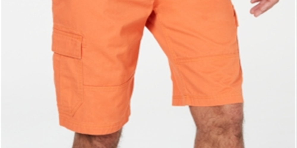 American Rag Men's Frat Boy's Relaxed Fit Cargo Shorts Orange Size 32