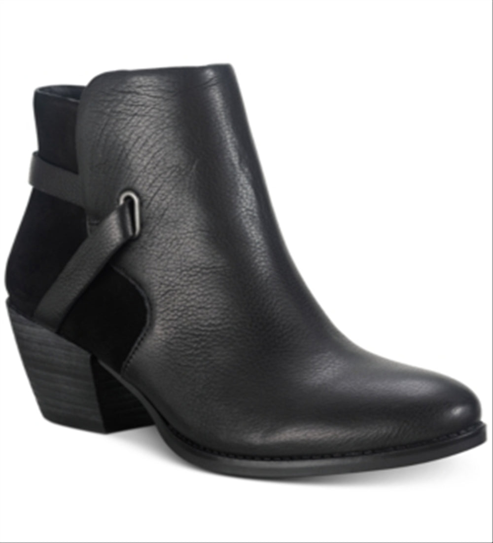 American Rag Women's Ashlyn Leather Leather Booties Black Size -9.5M