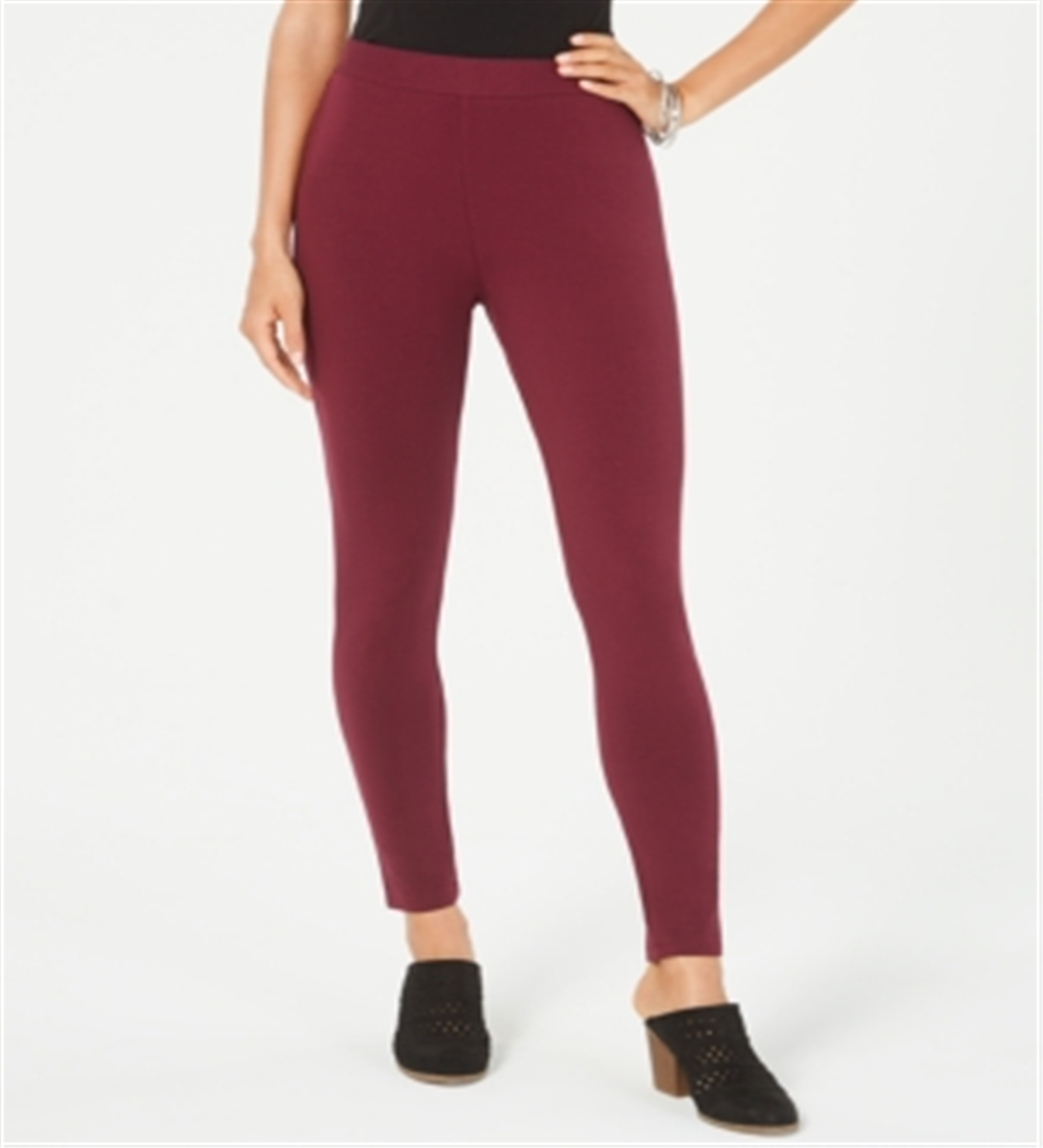 Style & Co Women's Pull on Leggings Maroon Size Petite S