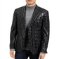 Tallia Men's Shiny 3D Sport Coat Black Size X-Large