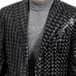 Tallia Men's Shiny 3D Sport Coat Black Size X-Large