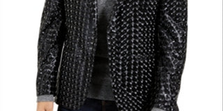 Tallia Men's Shiny 3D Sport Coat Black Size X-Large