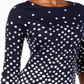 Charter Club Women's Pima Cotton Button-Shoulder Print Top Blue Size Petite M