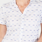 Karen Scott Women's Clip Dot Roll Tab Shirt White Size M