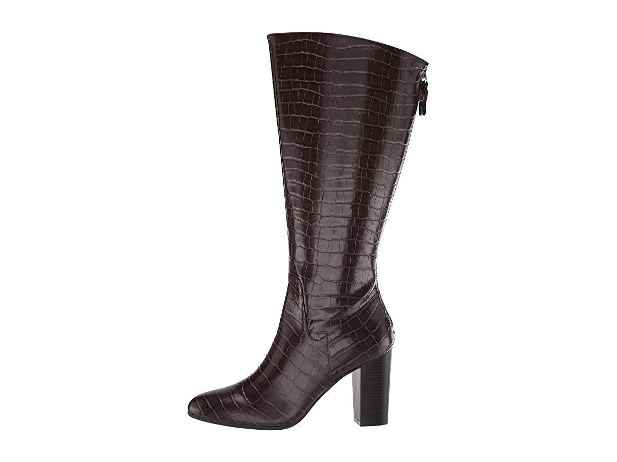 Anne Klein Women's Nastya Knee High Wide Calf Boots Brown Size 9.5 WC