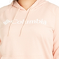 Columbia Women's Logo French Terry Hoodie, Peach Cloud, Size 3X