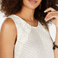 Style & Co Women's Striped Lace Sleeveless Top Brown Size X-Small