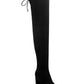 Marc Fisher Women's Leather Over the Knee Dress Boots Black Size 7M