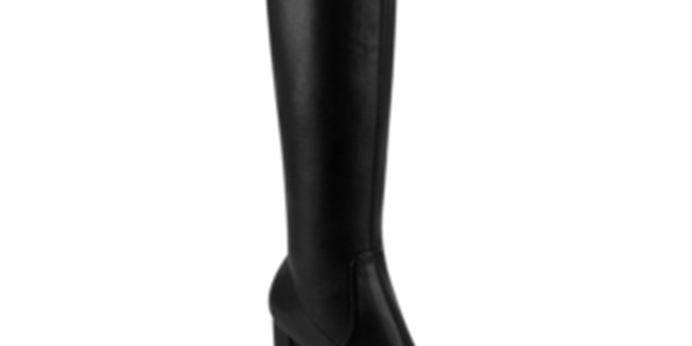 Marc Fisher Women's Leather Over the Knee Dress Boots Black Size 7M