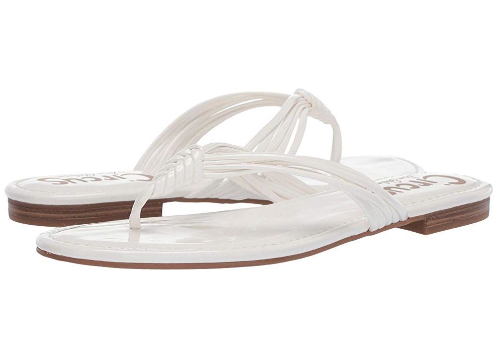 Circus By Sam Edelman Women's Cassiana Flat Sandals White Size 10M