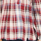 Style & Co Women's Plaid Split Neck Top Red Size Large