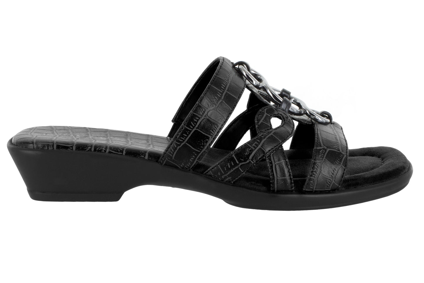 Easy Street Women's Torrid Mules Wide Black Size 11 W