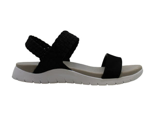 Ideology Women's Paxxton Fabric Open Toe Casual Slingback Sandals Black Size 9.5M