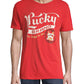 Lucky Brand Men's Graphic Logo Tee Red Size Large