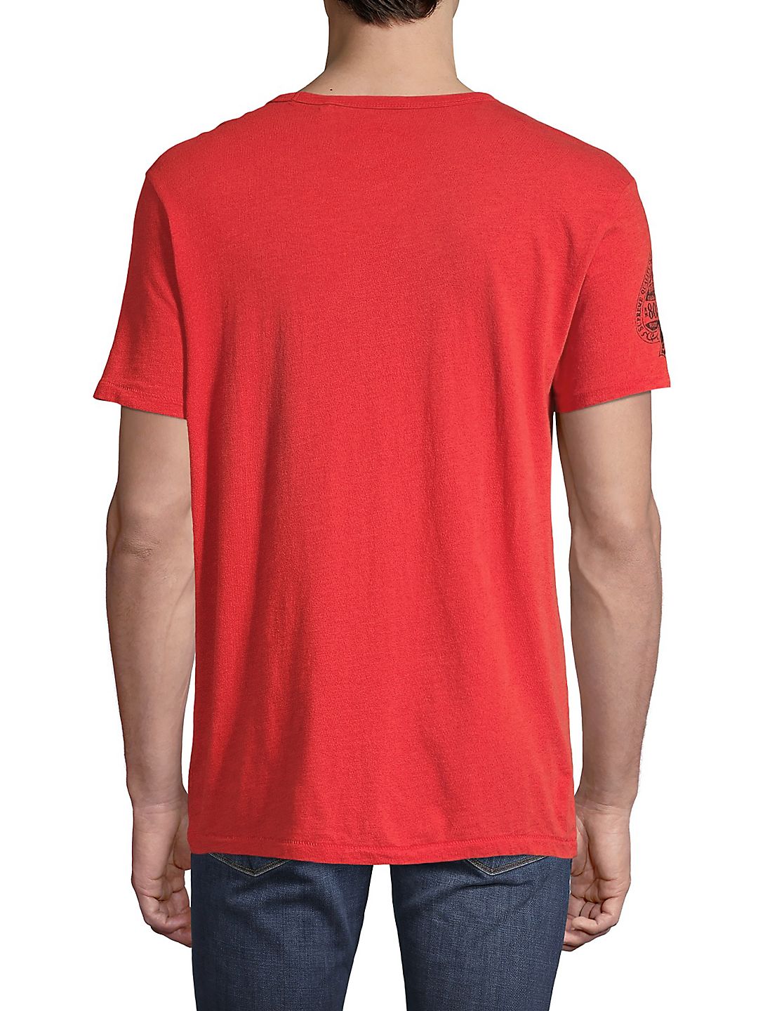 Lucky Brand Men's Graphic Logo Tee Red Size Large