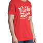 Lucky Brand Men's Graphic Logo Tee Red Size Large