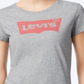 Levi's Women's Slim Crew Logo Tee Gray Size Medium