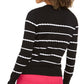 Charter Club Women's Striped Cardigan Black Size X-Small