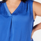 Alfani Women's Sleeveless V Neck Hi Lo Top Plus Blue Size 0X