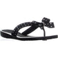 Guess Women's Tutu Rhinestone Thong Flip Flops BlackSize -7 M