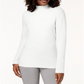 Karen Scott Women's Cotton Mock Neck Top White Size XX-Large