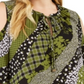 Michael Kors Women's Plus Mixed Print Cold Shoulder Top Green Size 2X