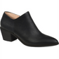 Journee Collection Women's Mixed Media Adison Almond Toe Block Heel Zip up Booties Black Size 10 M