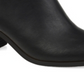 Journee Collection Women's Mixed Media Adison Almond Toe Block Heel Zip up Booties Black Size 10 M