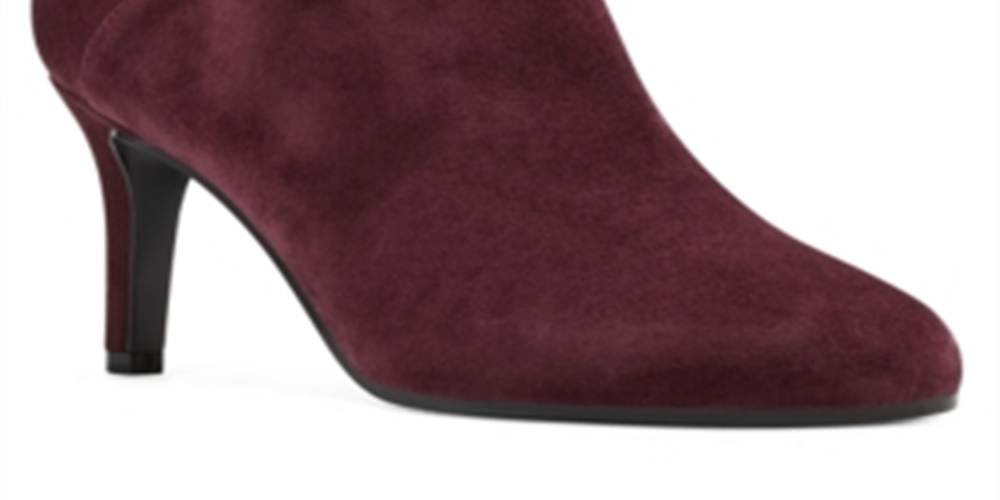 Bandolino Women's Dawn Leather Almond Toe Ankle Fashion Boots Red Size 11 M