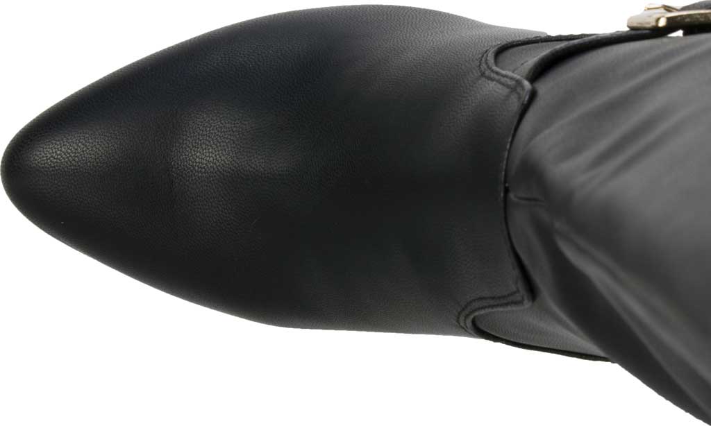 Rialto Women's Buckle Accent Pointed Toe Stiletto Zip up Dress Boots Black Size 6.5 M