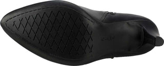 Rialto Women's Buckle Accent Pointed Toe Stiletto Zip up Dress Boots Black Size 6.5 M