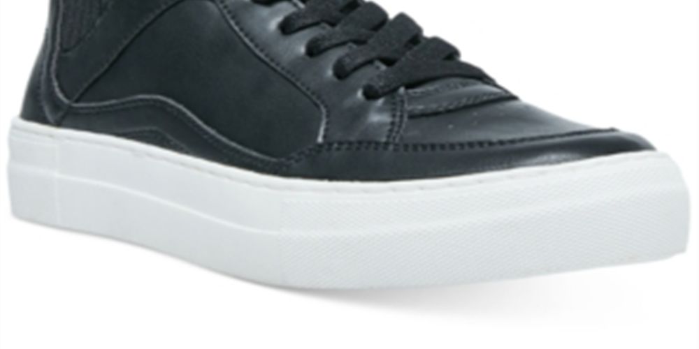 Madden Girl Women's Bilijo Varsity High Top Sneakers Black Size 6.5