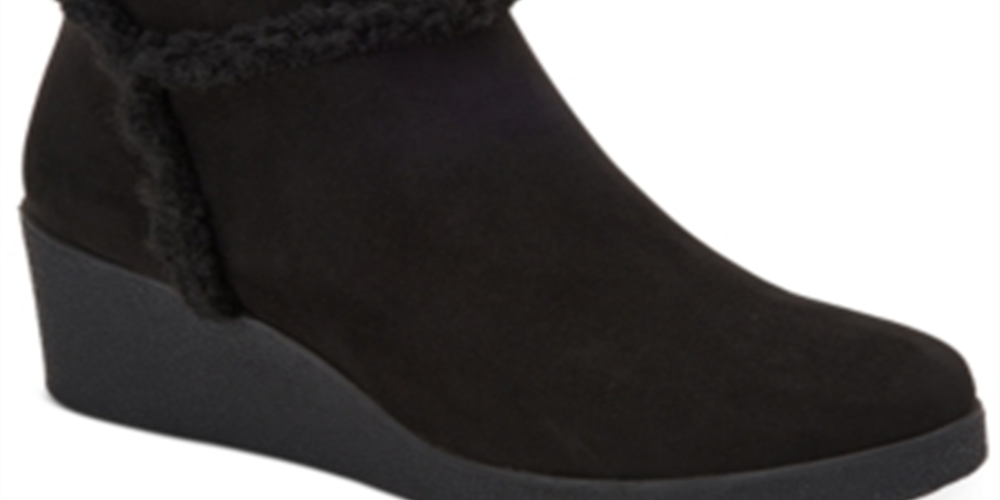 Style & Co Women's Jordanyy Wedge Ankle Booties Black Size 5.5 M