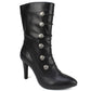 Rialto Women's Chung Fabric Almond Toe Mid Calf Fashion Boots Black Size 11 M