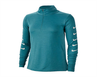 Nike Women's Swoosh Half Zip Running Top Green Size Large