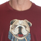 Club Room Men's Bulldog Scarf Cotton Blend Graphic T-Shirt Red Size Small