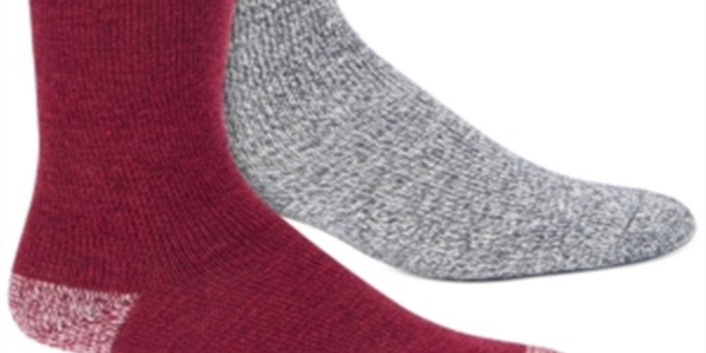 Timberland Men's 2 Pk Marled Boot Socks Red One Size