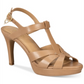 Thalia Sodi Women's Verrda Padded Insole Heels Platform Sandals Beige Size 10.5M