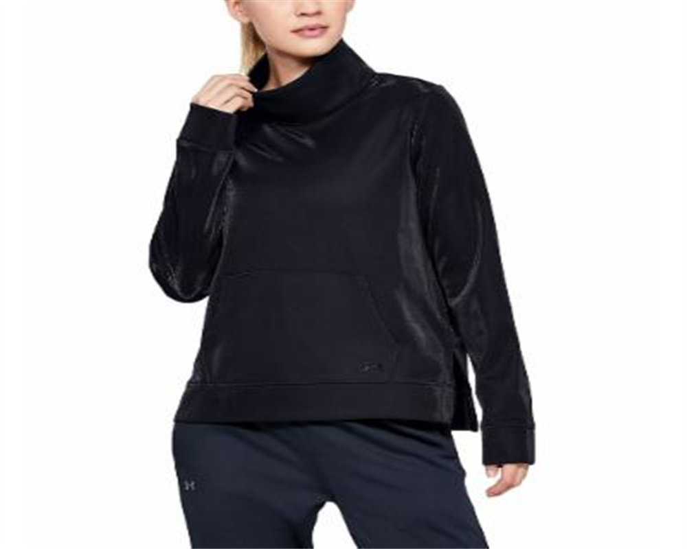 Under Armour Women's Synthetic Fleece Mock Mirage Sweatshirt Black Size X-Small