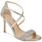 Jewel Badgley Mischka Women's Ankle Strap Open Toe Pumps Gold Size 9 M