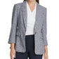 DKNY Women's Marled One Button Blazer Blue Size 6 Petite