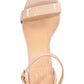 Material Girl Women's Blaire Two Piece Dress Sandals Brown Size 7 W